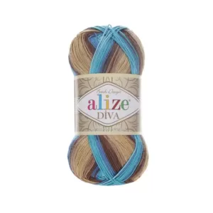 Alize Diva Batik 3243 kék - barna melír