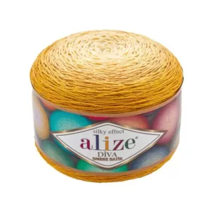 Alize Diva Ombre Batik 7358 mustár