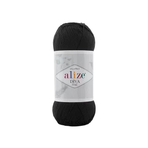 Alize Diva Fine 60 fekete